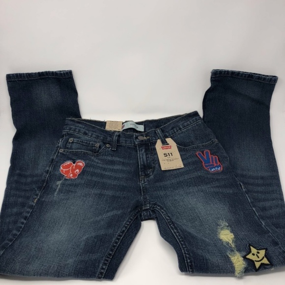 Levi's 511 Slim-Fit Patched Jeans Vintage Falls - Picture 2 of 8